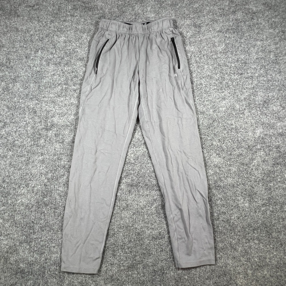 Russell Knit‎ Pants Boys Gray Slim Fit Nylon Stretch Tapered Leg Drawstring
